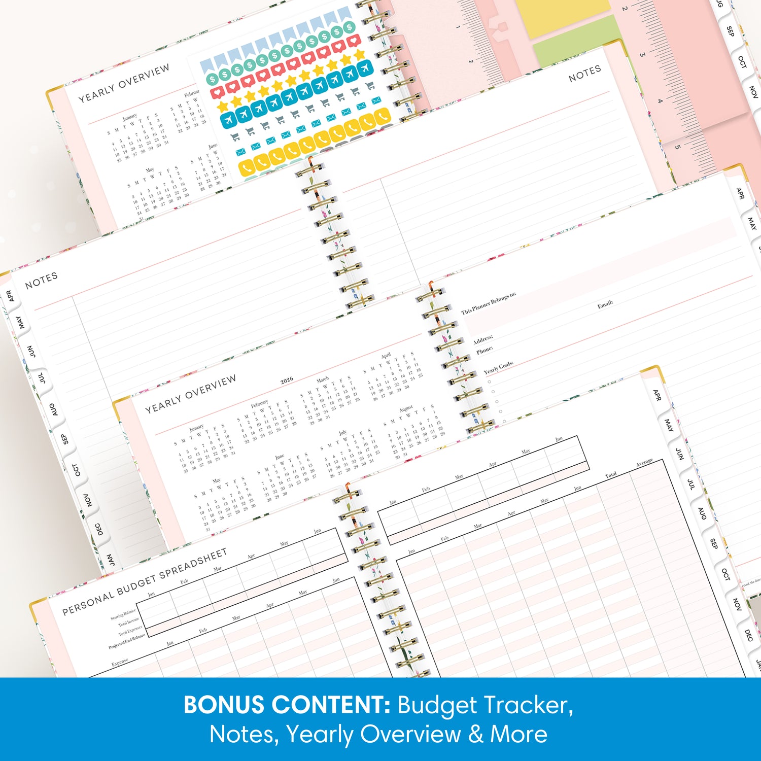 the academic planner has bonus content to ensure you have a strong, organized school year.
