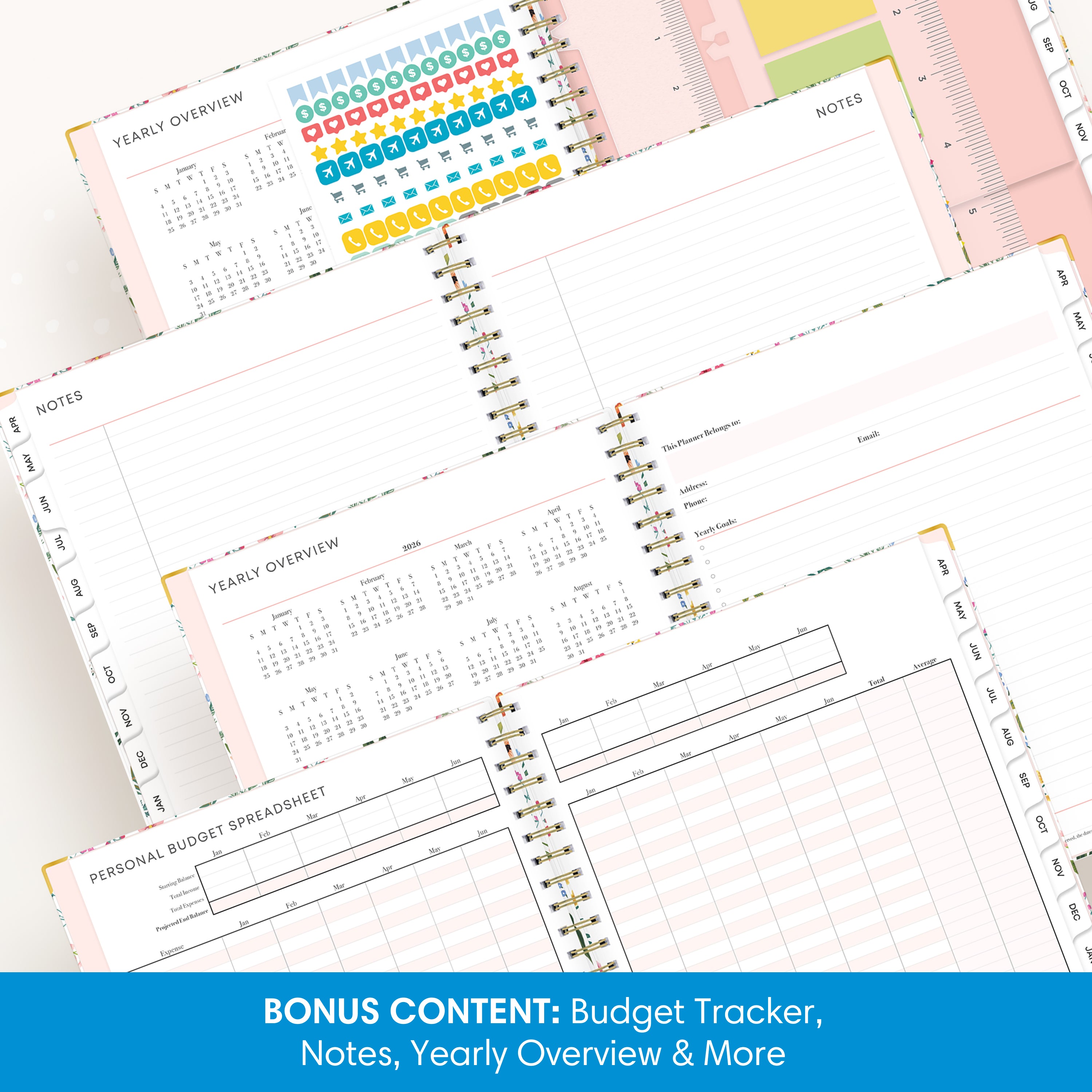 the academic planner has bonus content to ensure you have a strong, organized school year.
