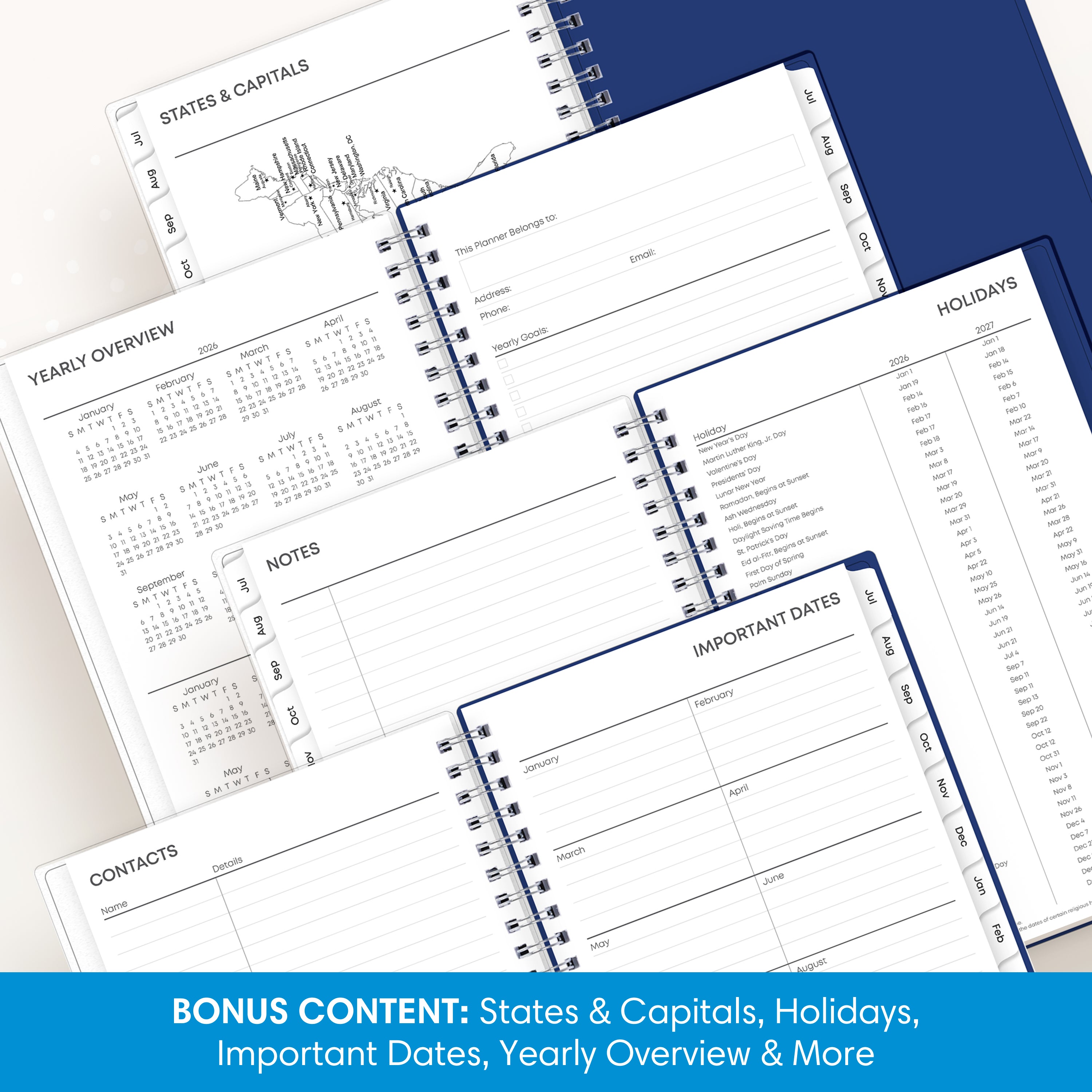 the academic planner has bonus content to ensure you have a strong, organized school year.
