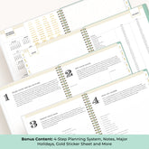 the academic planner has bonus content to ensure you have a strong, organized school year.
