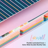 quality multi-colored monthly tabs easily accessible to flip through specific months