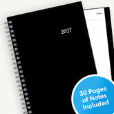 planner notes in black featuring over 30 sheets of paper!