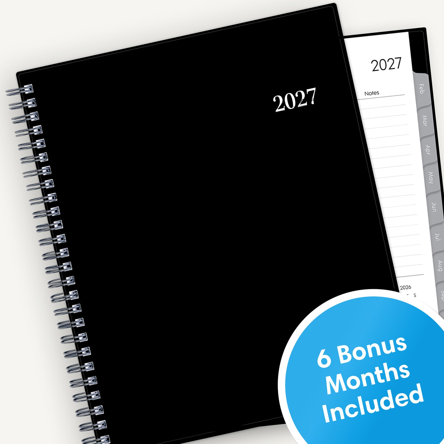 2027 black cover featuring 7x9 size. 