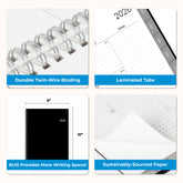 2026 monthly planner featuring lined writing space, notes section, and reference calendars, durable binding, laminated tabs, 8x10