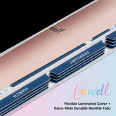 quality dark navy colored monthly tabs easily accessible to flip through specific months