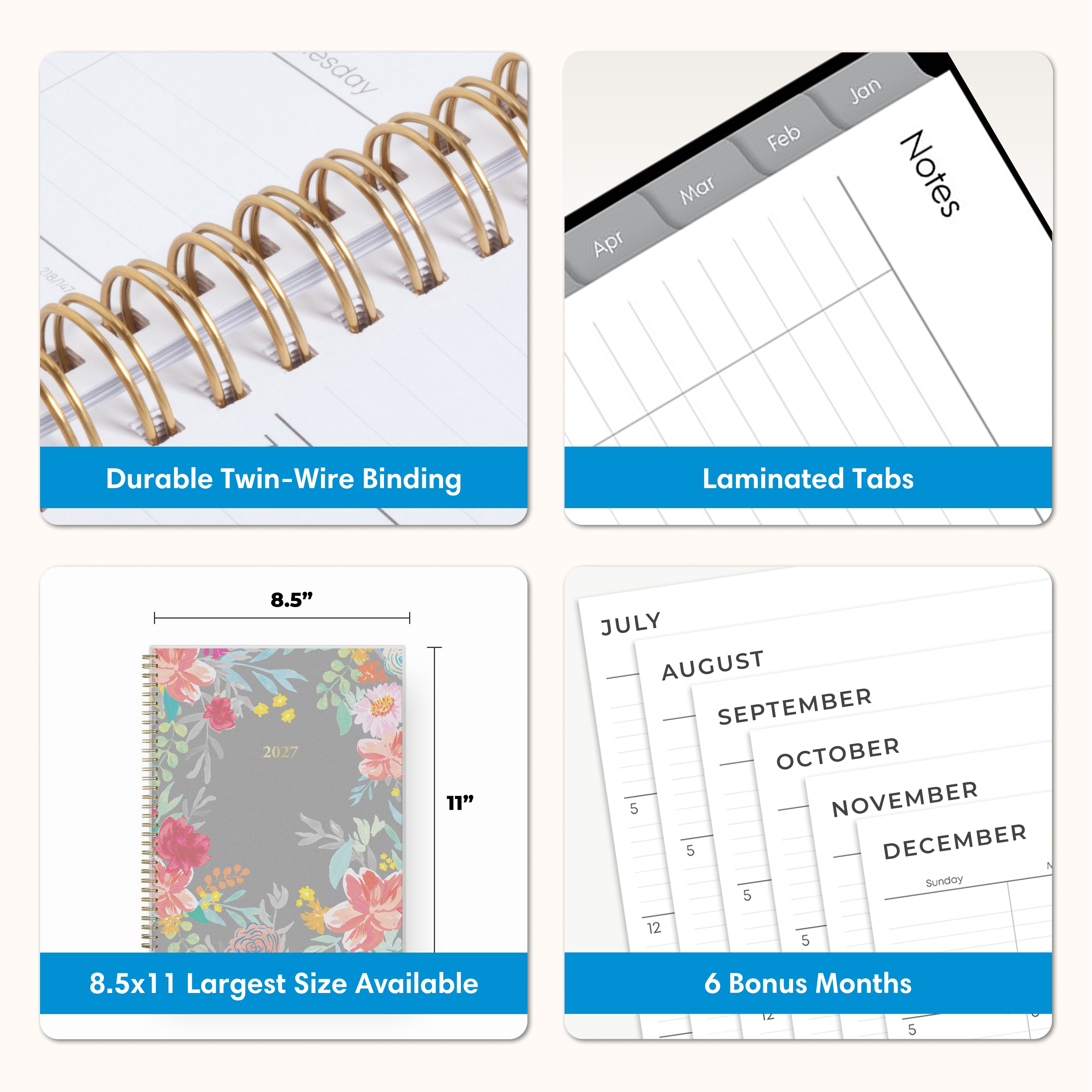 Sophie 2027 Weekly Monthly 8.5x11 Planning Calendar