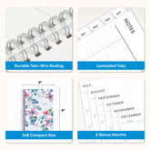 planner features twin wire o binding, monthly tabs, and optimizing planning size