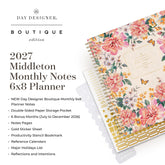planner featuring bonus content like yearly overview, important dates, holidays, states and capitals