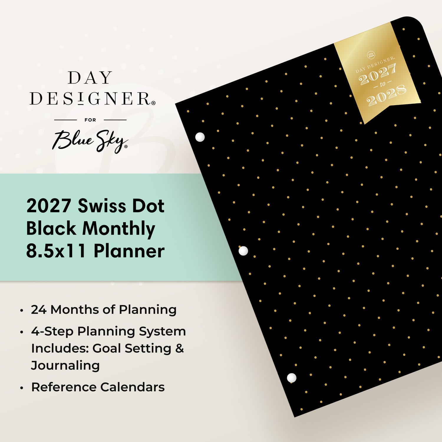 planner featuring bonus content like yearly overview, important dates, holidays,