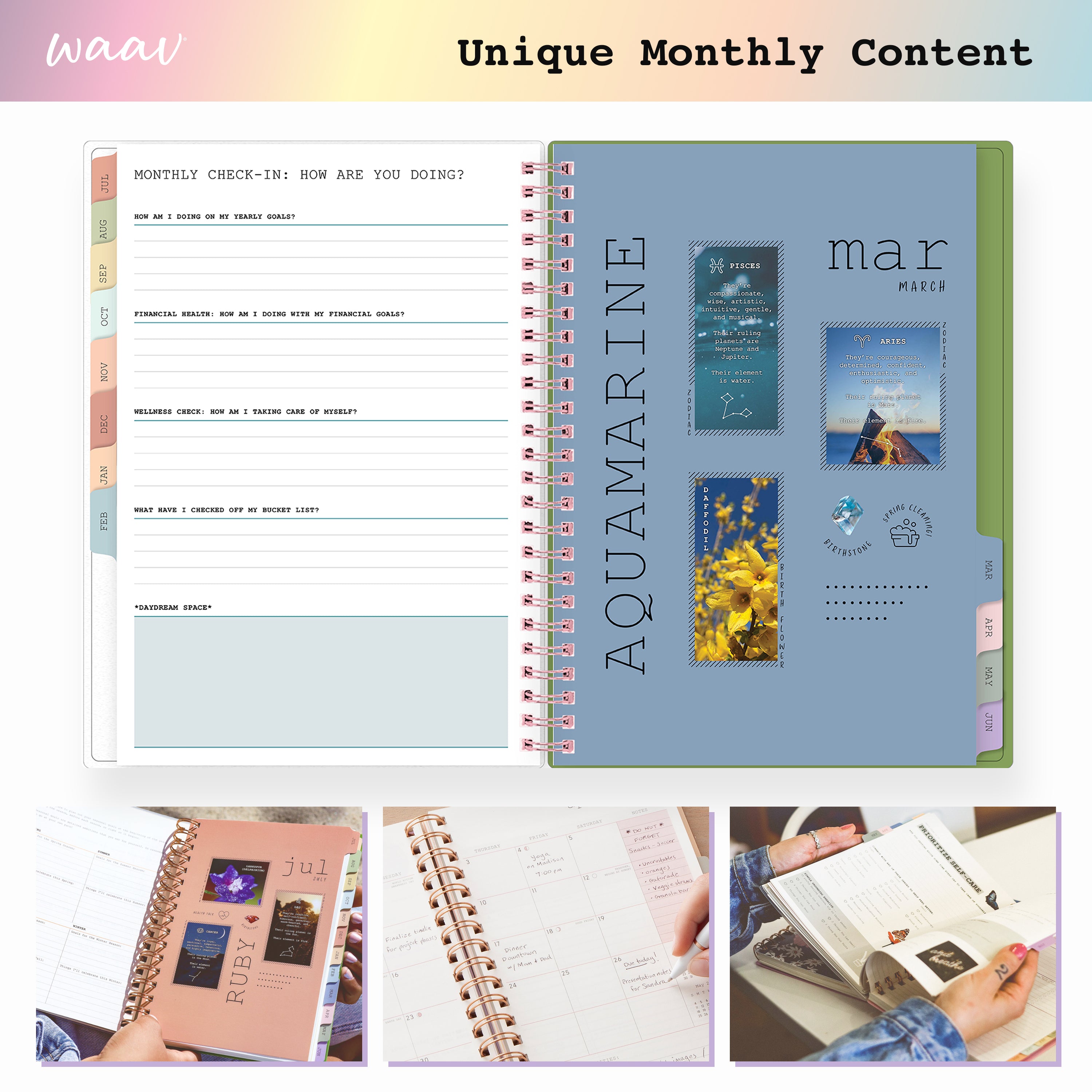 2025-2026 Michelle Weekly Planning Calendar 5.875x8.625 – Blue Sky