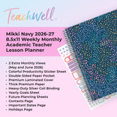 the academic planner features lots of content pages in addition to your monthly and weekly pages, yearly goals, contacts page
