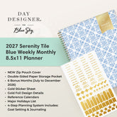 planner featuring bonus content like yearly overview, important dates, holidays, states and capitals