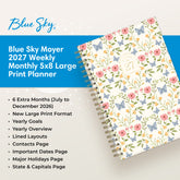 planner featuring bonus content like yearly overview, important dates, holidays, states and capitals