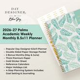 the academic planner features lots of content pages in addition to your monthly and weekly pages, yearly goals, contacts page
