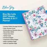 planner featuring bonus content like yearly overview, important dates, holidays, states and capitals