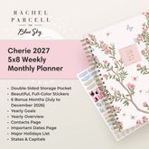 planner featuring bonus content like yearly overview, important dates, holidays, states and capitals