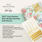 planner featuring bonus content like yearly overview, important dates, holidays, states and capitals