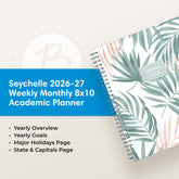 the academic planner features lots of content pages in addition to your monthly and weekly pages, yearly goals, major holidays, etc.

