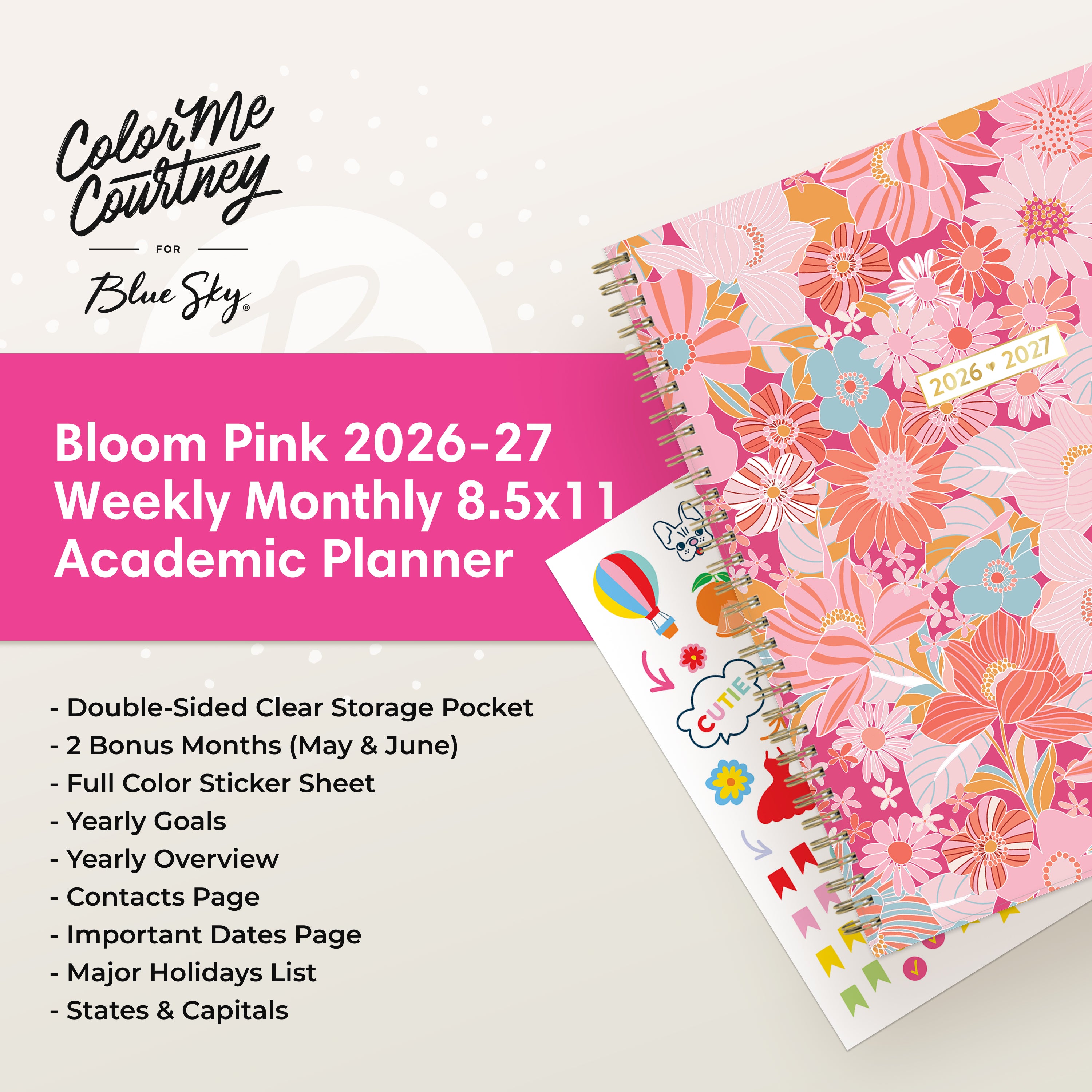 the academic planner features lots of content pages in addition to your monthly and weekly pages
