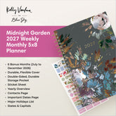 planner featuring bonus content like yearly overview, important dates, holidays, states and capitals