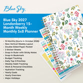 planner featuring bonus content like yearly overview, important dates, holidays, states and capitals