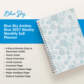 planner featuring bonus content like yearly overview, important dates, holidays, states and capitals
