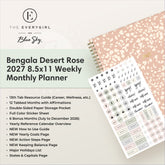 planner featuring bonus content like yearly overview, important dates, holidays, states and capitals