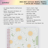 the academic planner features lots of content pages in addition to your monthly and weekly pages, yearly goals, contacts page
