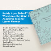the academic planner features lots of content pages in addition to your monthly and weekly pages, yearly goals, contacts page
