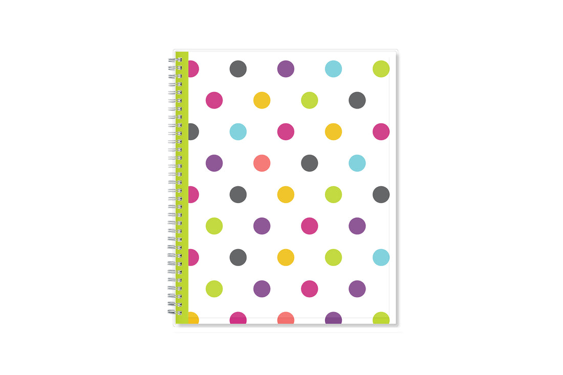 academic teacher lesson planner with weekly and monthly layouts featuring a multi colored floral front cover in 8.5x11 planner size