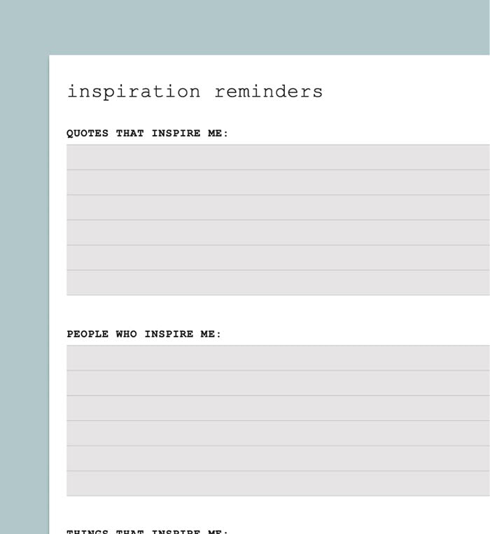 WAAV Printables: Inspiration Reminders