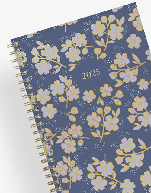 Marie Kondo Hana Navy 2025 5x8 Weekly Monthly Planning Calendar 