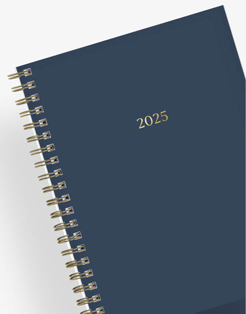 Marie Kondo French Navy 2025 Weekly Monthly 5x8 Planning Calendar 