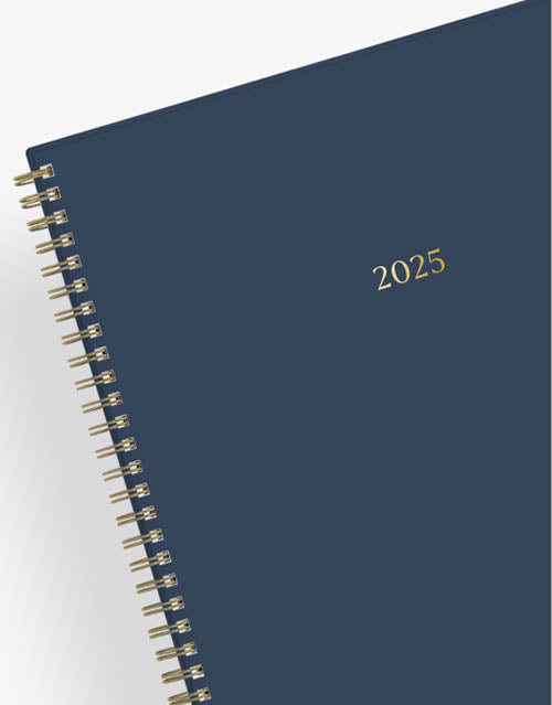 Marie Kondo French Navy 2025 Weekly Monthly 8.5x11 Planning Calendar 