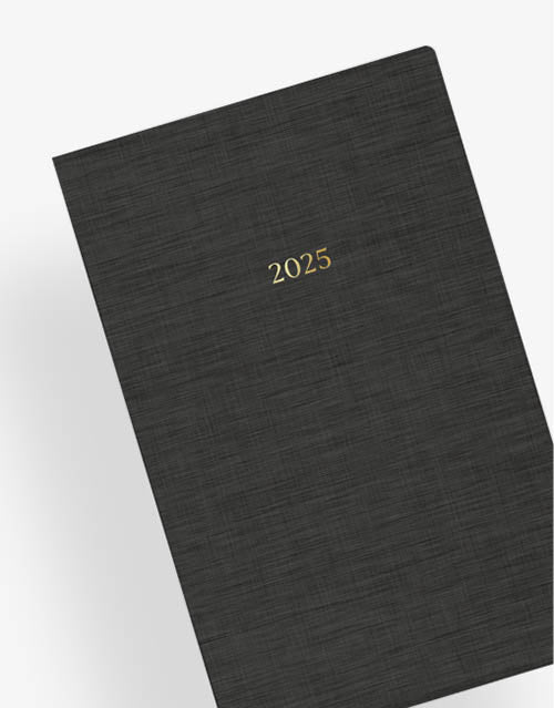 Marie Kondo Charcoal Fabric Hardcover 2025 Weekly Monthly 5x8 Planning Calendar  $16.99