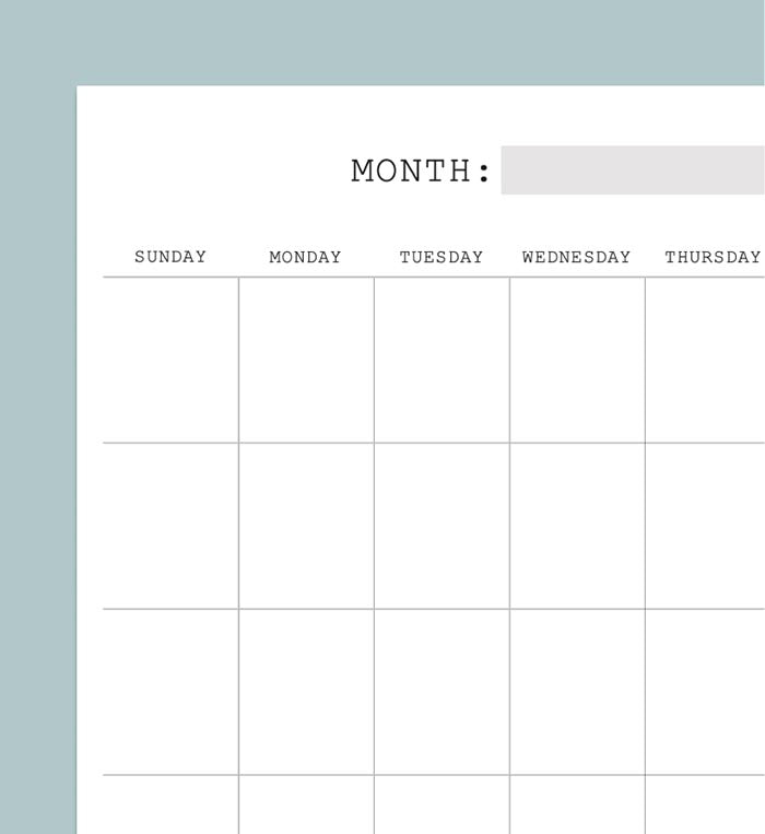 WAAV Printables: Monthly Planning