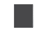 January 2023 to December 2023 weekly planner featuring a solid flexible charcoal back cover, silver twin wire-o, and a compact 8.5x11 size planner