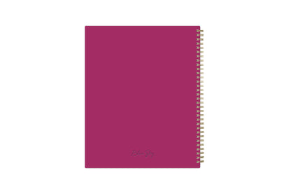 2023-2024 weekly monthly academic school planner featuring twin wire-o binding and a pink back cover in 5x8 planner size