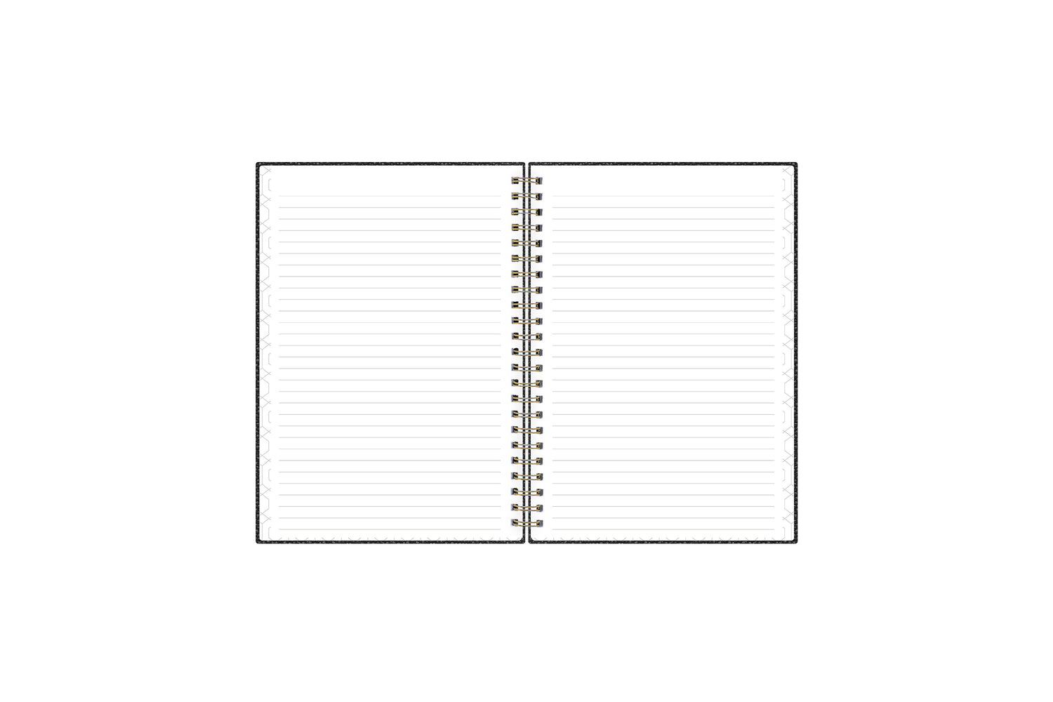 pebble grain notebook in 5.75 x 8.5 size with lined notes pages