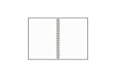 pebble grain notebook in 5.75 x 8.5 size with lined notes pages