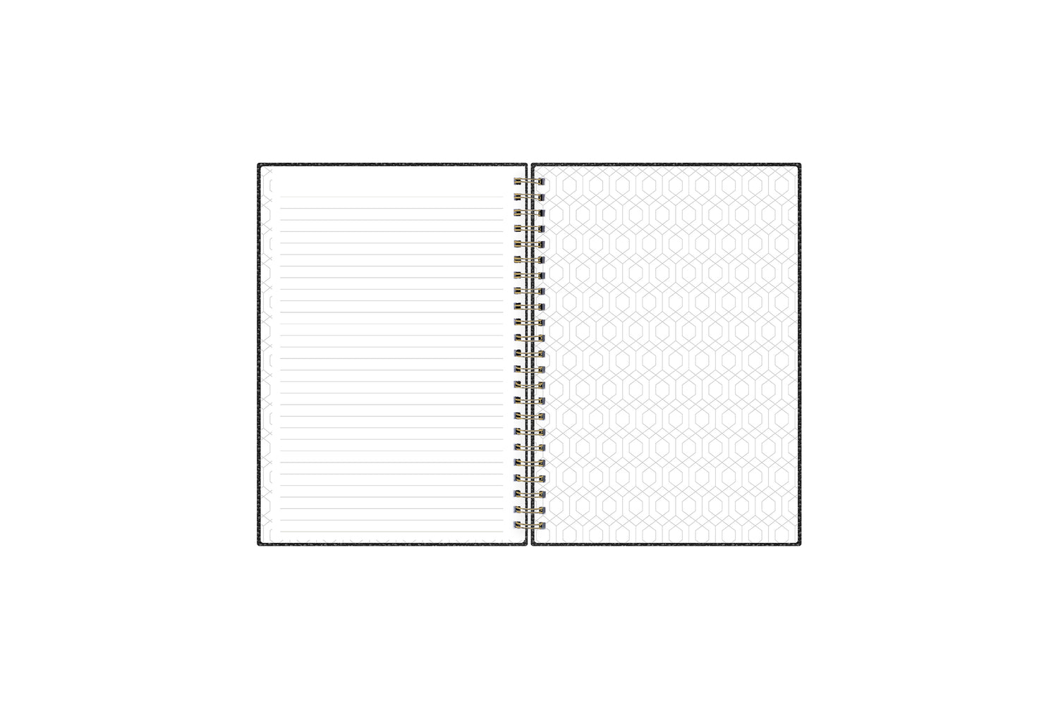 pebble grain notebook in 5.75 x 8.5 size with lined notes pages