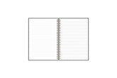 pebble grain notebook in 5.75 x 8.5 size with lined notes pages