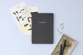 pebble grain notebook in 5.75 x 8.5 size with lined notes pages
