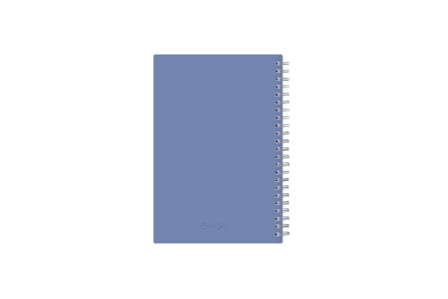 January 2024 to December 2024 weekly planner featuring a solid flexible light purple back cover, silver twin wire-o, and a compact 5x8 size planner