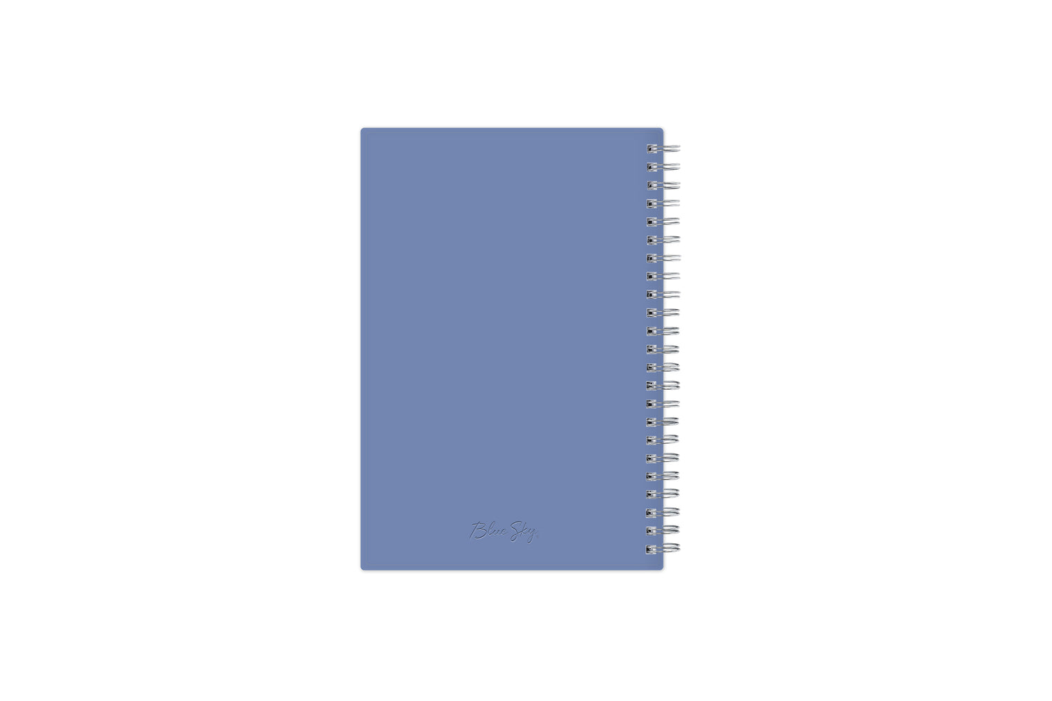January 2025 to December 2025 weekly planner featuring a solid flexible light purple back cover, silver twin wire-o, and a compact 5x8 size planner