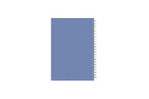 January 2025 to December 2025 weekly planner featuring a solid flexible light purple back cover, silver twin wire-o, and a compact 5x8 size planner