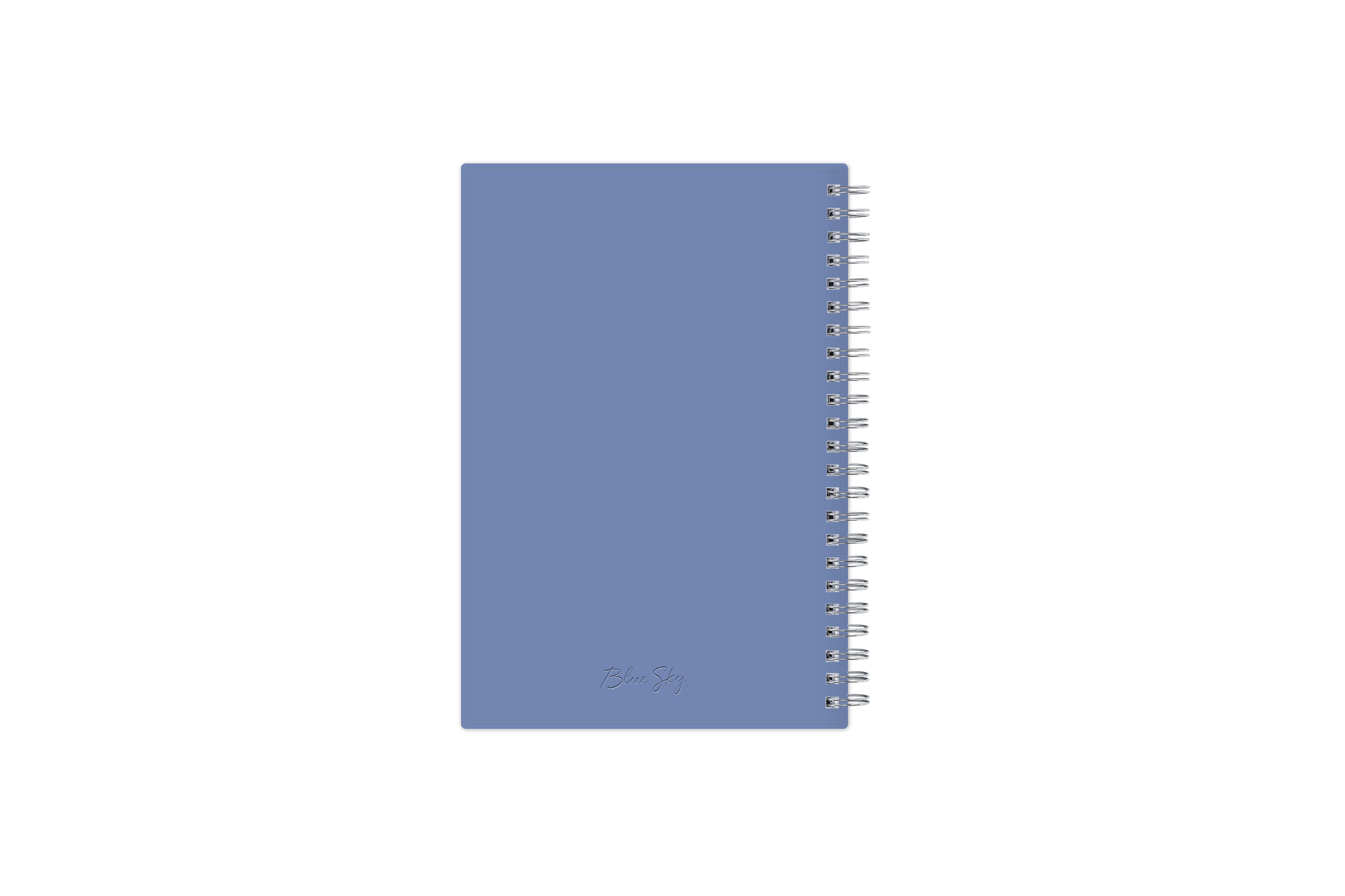 January 2025 to December 2025 weekly planner featuring a solid flexible light purple back cover, silver twin wire-o, and a compact 5x8 size planner