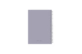 January 2025 to December 2025 weekly planner featuring a solid flexible light purple back cover, silver twin wire-o, and a compact 5x8 size planner
