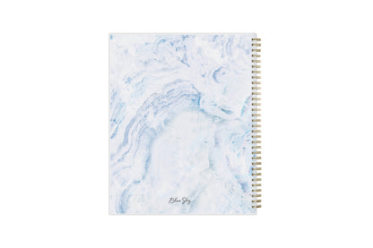 weekly monthly academic school planner featuring twin wire-o binding and a geometric crystal back cover in 8.5x11 planner size