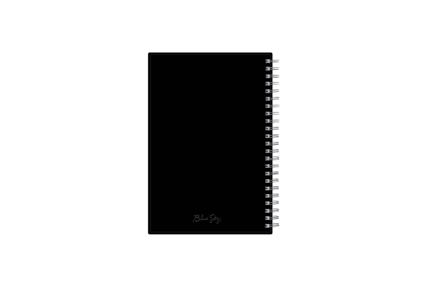 2023-2024 weekly monthly academic school planner featuring twin wire-o binding and a solid black back cover in 5x8 planner size academic planner